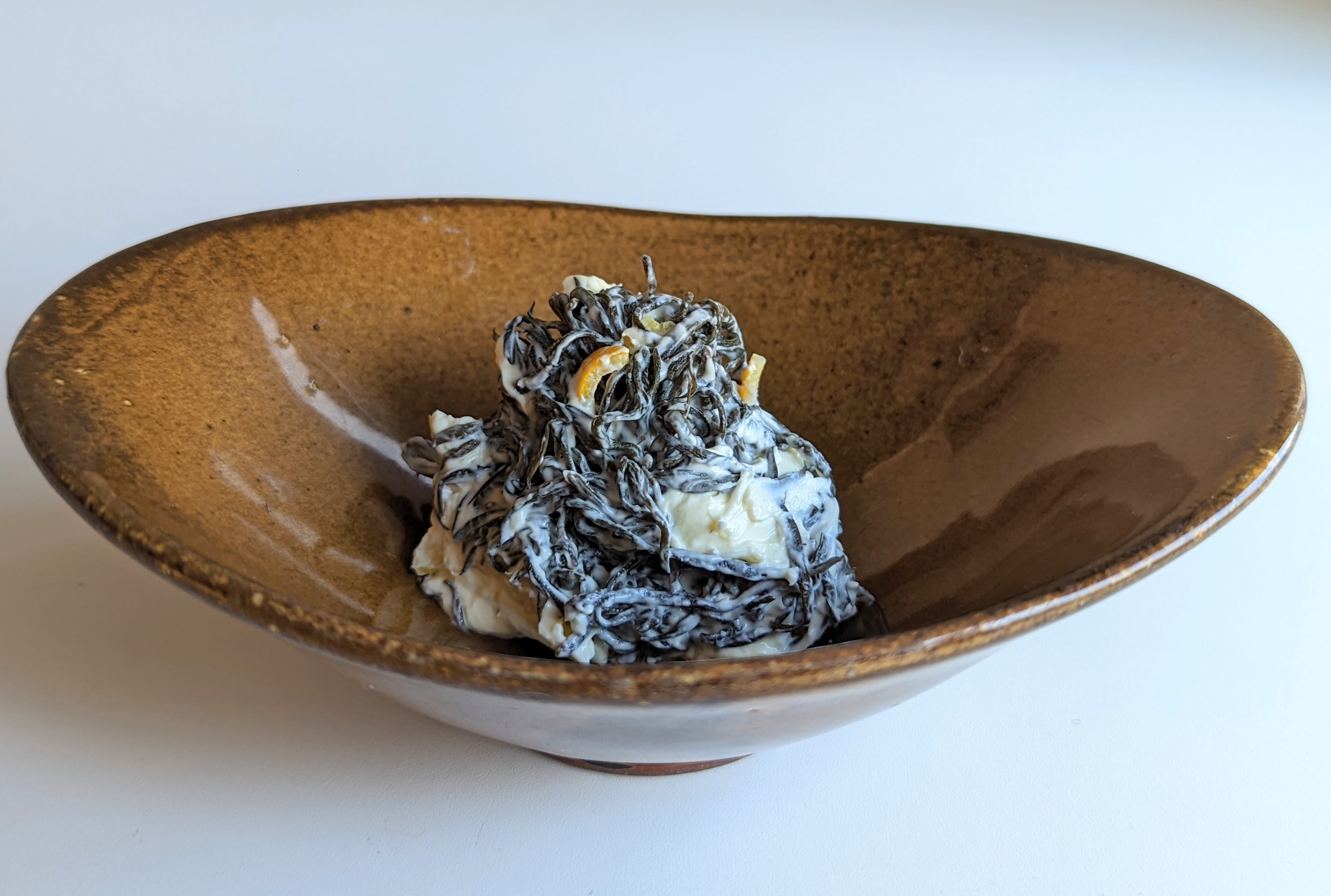 Yuzu Hijiki and Cream cheese dip / Sea Vegetable Seaweed