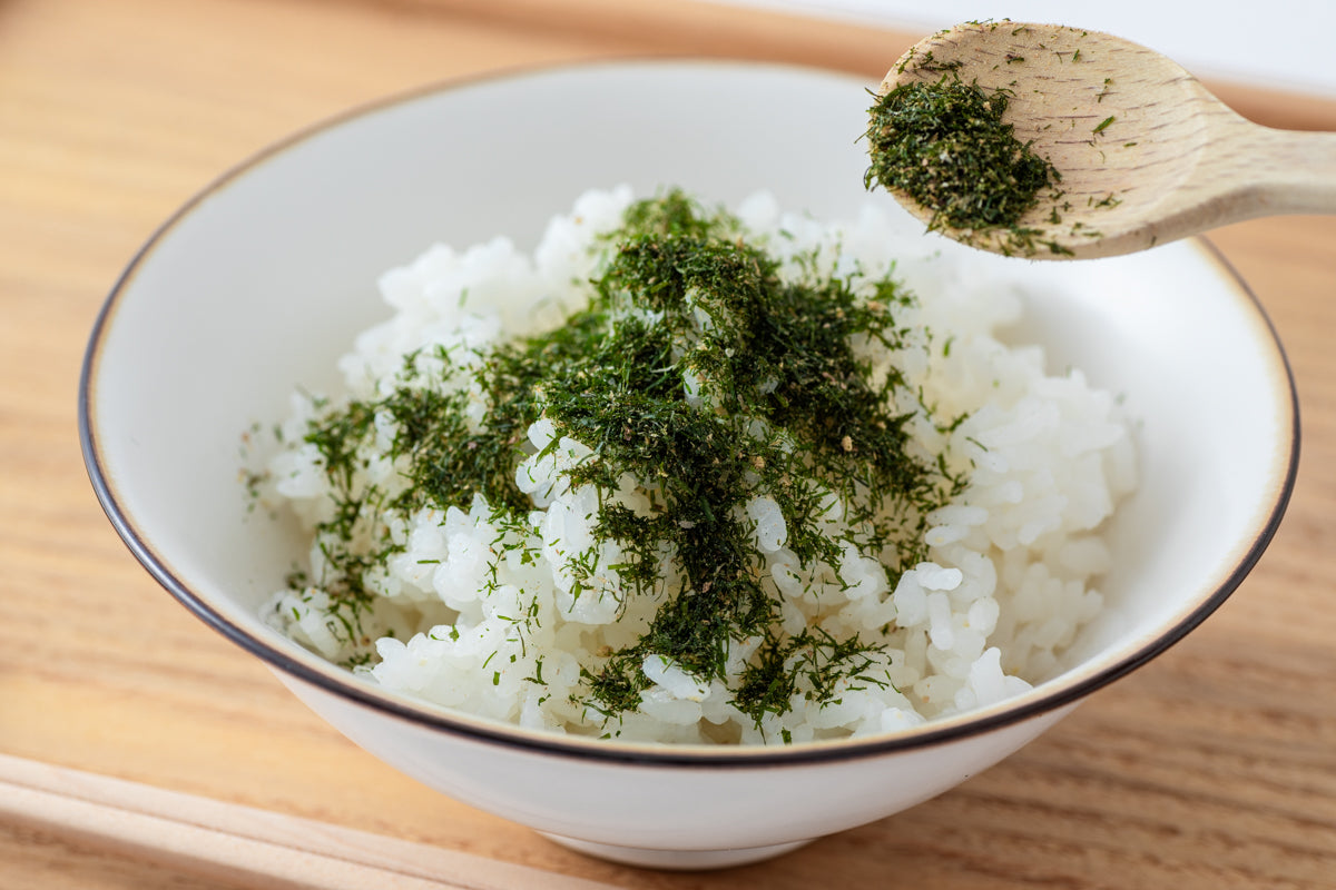 国産の無添加ふりかけ。本物の味を追求した「青のりふりかけ」への