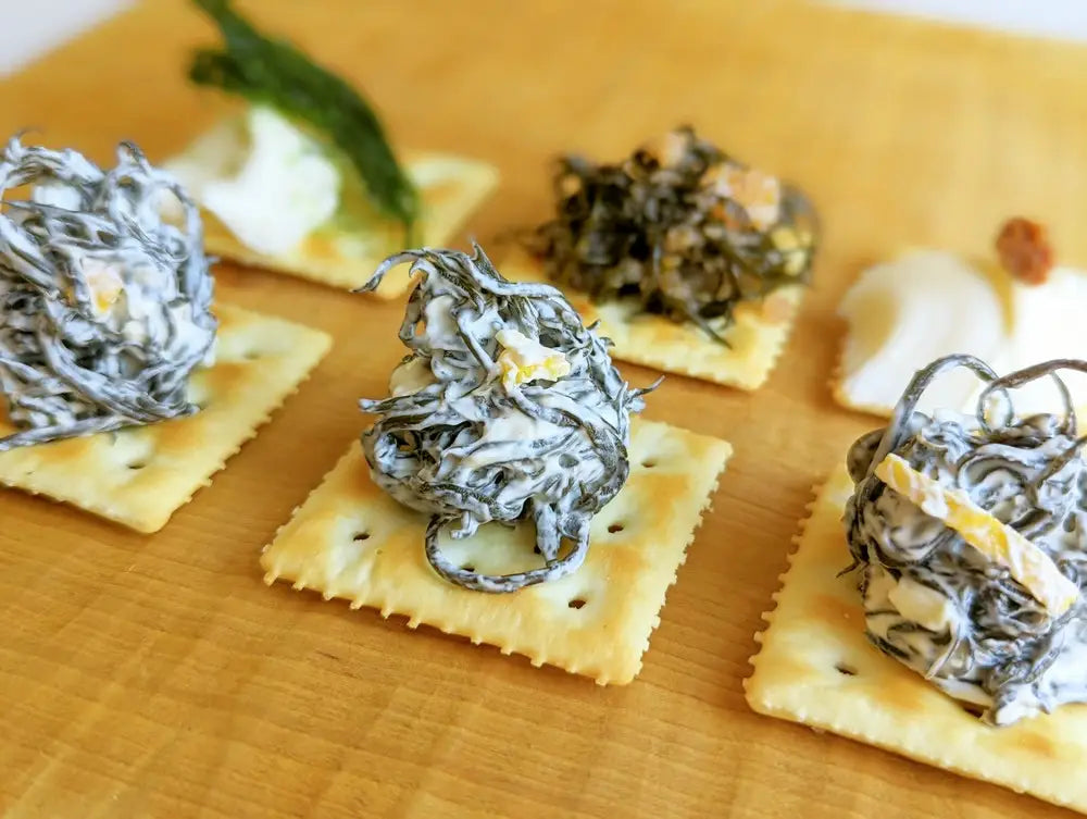 Yuzu Hijiki Cream Cheese Spread / Sea Vegetable Seaweed Recipe SEA