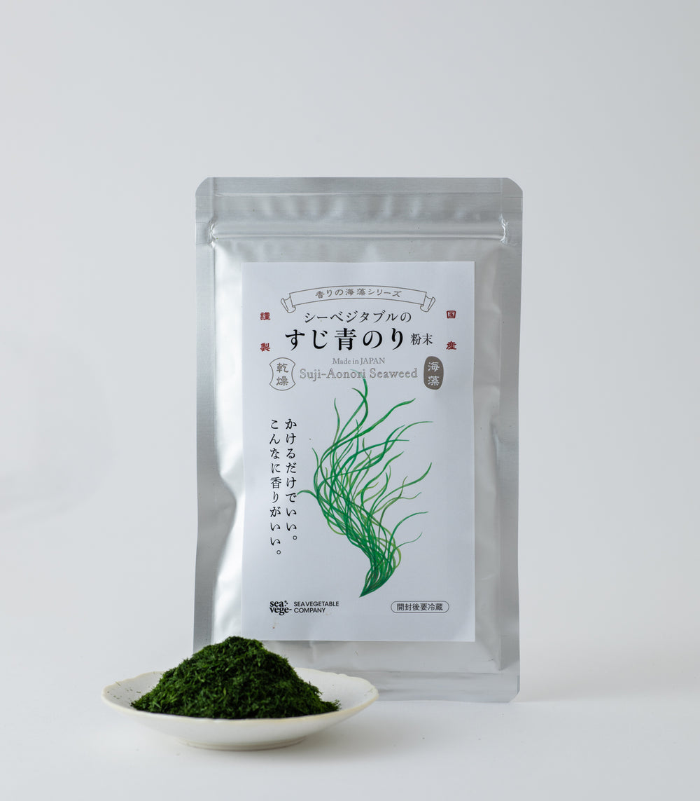 巻き貝に着生した天然苔 すじ青のりの土佐巻き – SEA VEGETABLE COMPANY